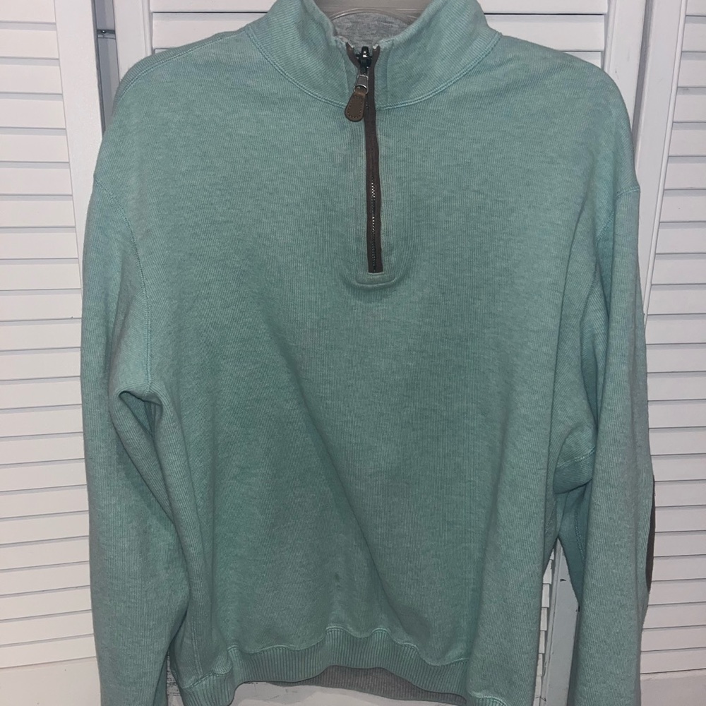 Daniel Cremieux Mint Green Zip-Up Sweater